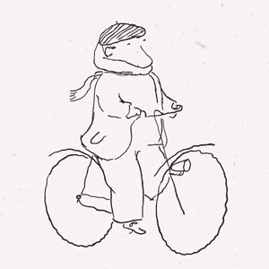Ernest22 bike paper riding sempe GIF