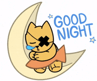 bricxart cat tired sleep good night GIF