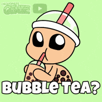 Bubble Tea Drinking GIF by Christophers Genie