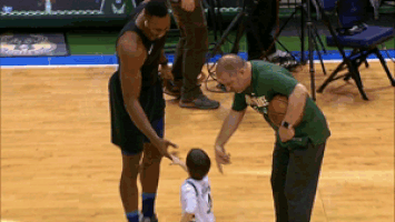 dwight howard player-fan interaction GIF by NBA