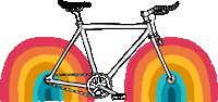 MarkBijak rainbow bike roygbiv rainbow bike Sticker
