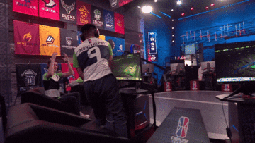 hi five t-wolves gaming GIF by NBA 2K League