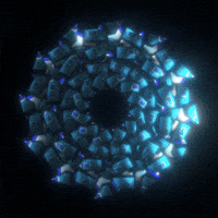 xponentialdesign loop blue glow motion graphics GIF