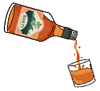 Bartirum drinks rum pour spicedrum Sticker