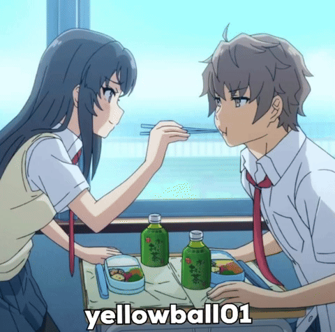 yellowball01 giphyattribution bunny girl senpai yellowball01 GIF