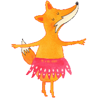 Ballerina Fuchs Sticker by Mr. & Mrs. Panda