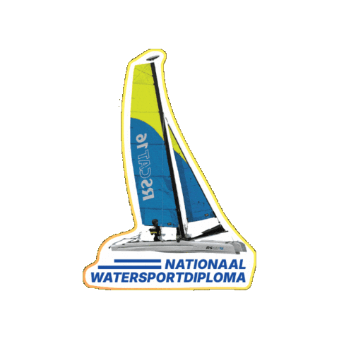 nationaalwatersportdiploma giphygifmaker cat boot zeilen Sticker