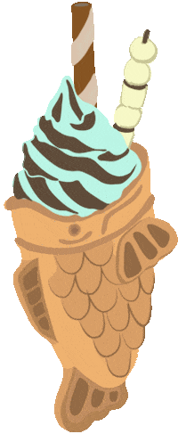 Ice Cream Cone Japanese Sticker