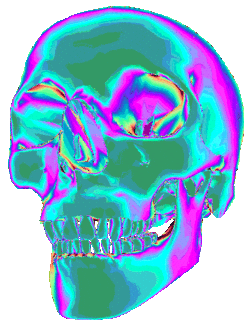 3D Skull Sticker by badblueprints