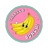 Happy Banana Sticker by Party Mountain Paper Co