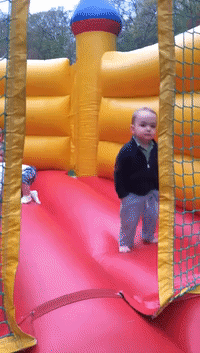 Kid Is Too Cool For Bounce House