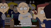 butters stotch fighting GIF by South Park 
