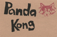 PandaKongArt business card original art block print original design GIF