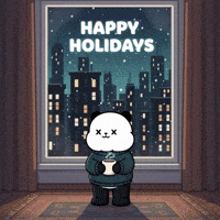 Snowing Outside Merry Christmas GIF by Kanpai Pandas