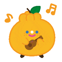 Orange Trouble Sticker by THE RECORDER FACTORY