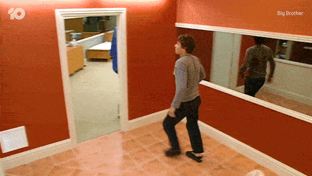 Fall Kick GIF by Big Brother Australia