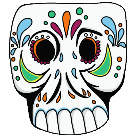 Raicescultura giphyupload art skull calavera Sticker