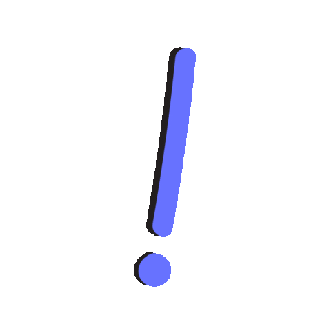 Exclamation Utropstecken Sticker by Globalportalen