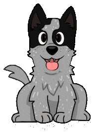 Dog Blueheeler Sticker by Tornado - Blue Heeler