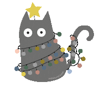 Christmas Tree Cat Sticker by dasherzallerliebste