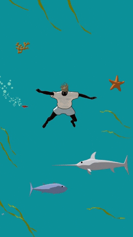 Water Floating GIF by Kims Ki