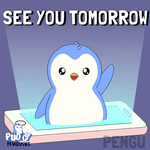 Good Night Goodbye GIF by Pudgy Penguins