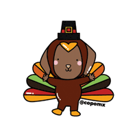 Dog Thanksgiving Sticker by copomx