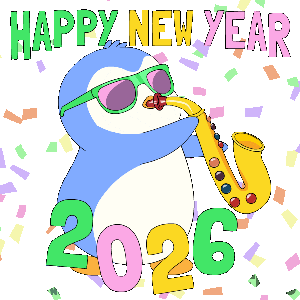 New Year Penguin Sticker by Pudgy Penguins