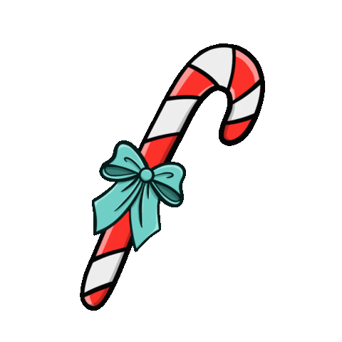 Candy Cane Christmas Sticker