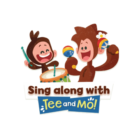 thisisteeandmo music cartoon kids monkey Sticker