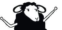 Serious Black Sheep Sticker by Hangertips