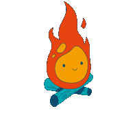 Campfire Smile Sticker by famchamps