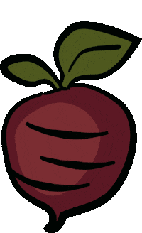 Hungry Beetroot Sticker by Soulhorse.de