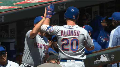 high five home run GIF by New York Mets