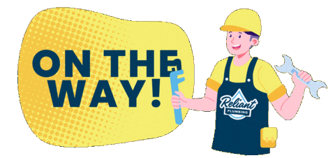 Working On My Way Sticker by Reliant Plumbing