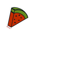 Hungry Red Fruit Sticker