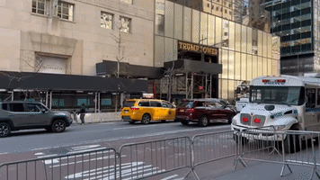 Barricades Erected Around Trump Tower Ahead of Expected Arraignment
