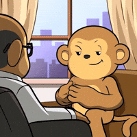 Sarcastic Therapy Session GIF by Wise Monkey Meme