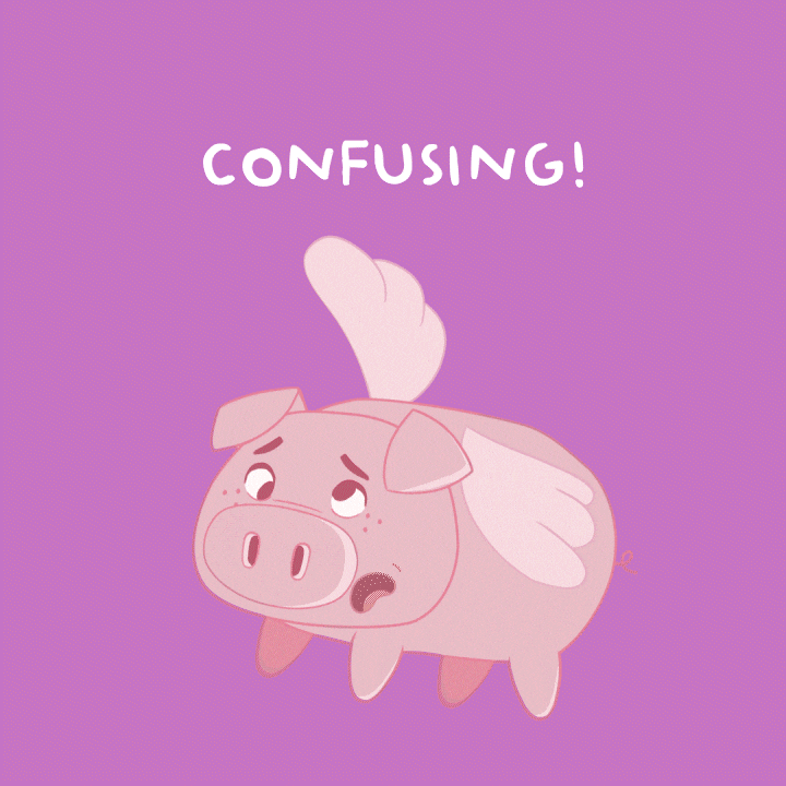 Confused Flying Pig GIF by PositivelyPigasus