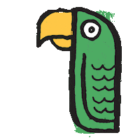 Bird Thumbs Up Sticker by Green Cheek Beer Co