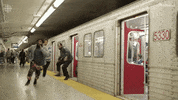 TallBoyz subway crime isaac running away GIF