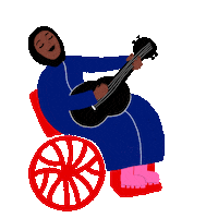 Girl Rocking Sticker by Linnéa Teljas Puranen
