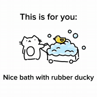 Rubber Duck Cat GIF