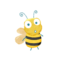 Scared Bee Sticker by PlayKids
