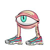 who_dat_j0ny illustration eye watch techno Sticker