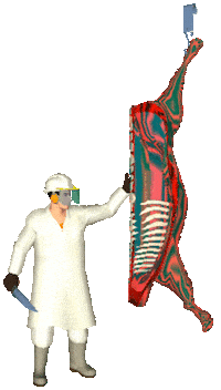3D Butcher Sticker by badblueprints