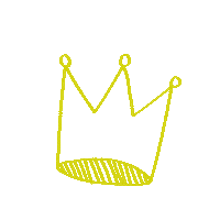 hsp_derjob queen king crown fundraising Sticker