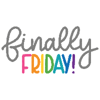 rainbow friday Sticker by Krissyanne Designs