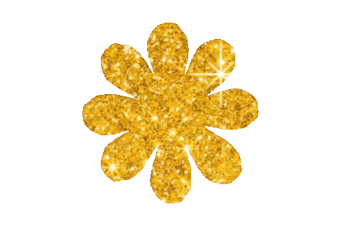 Glitter Flor Sticker