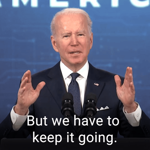 But we have to keep it going.